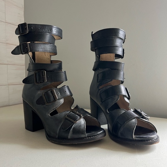 Freebird by Steven Bond Sandal Black whitewash Size 9 - Picture 3 of 10